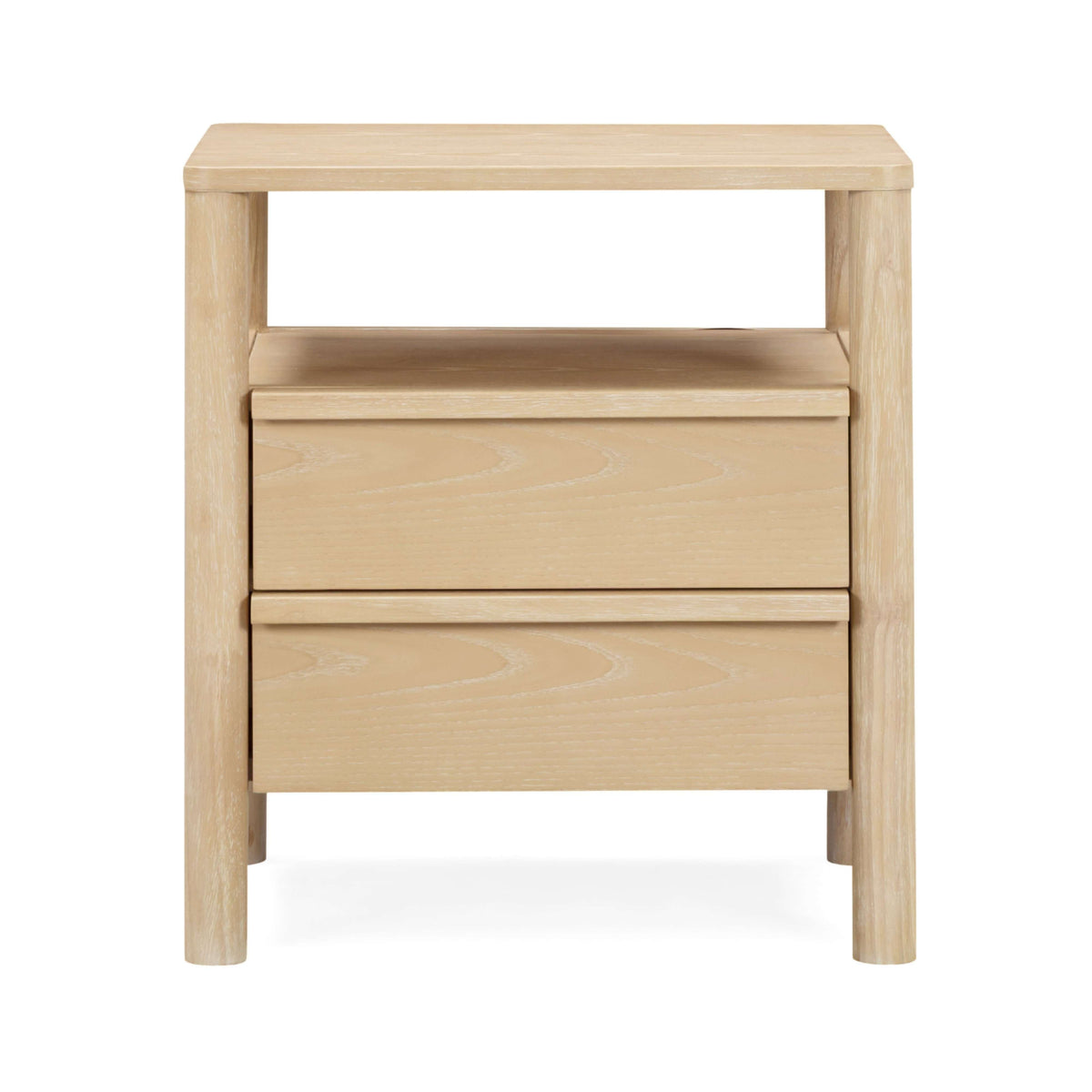 Tyra 22" Ash 2-Drawer Nightstand - View 2
