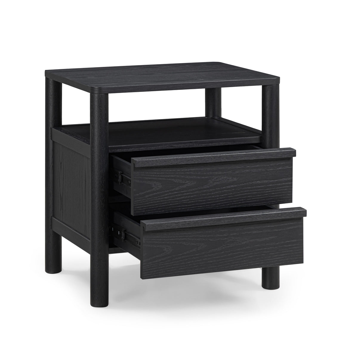 Tyra 22" Ash 2-Drawer Nightstand - View 11