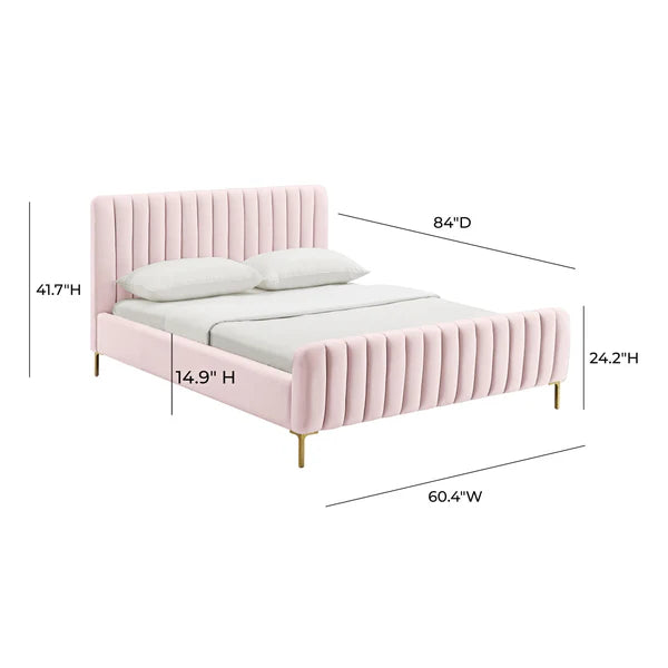 Angela Blush Bed in Queen