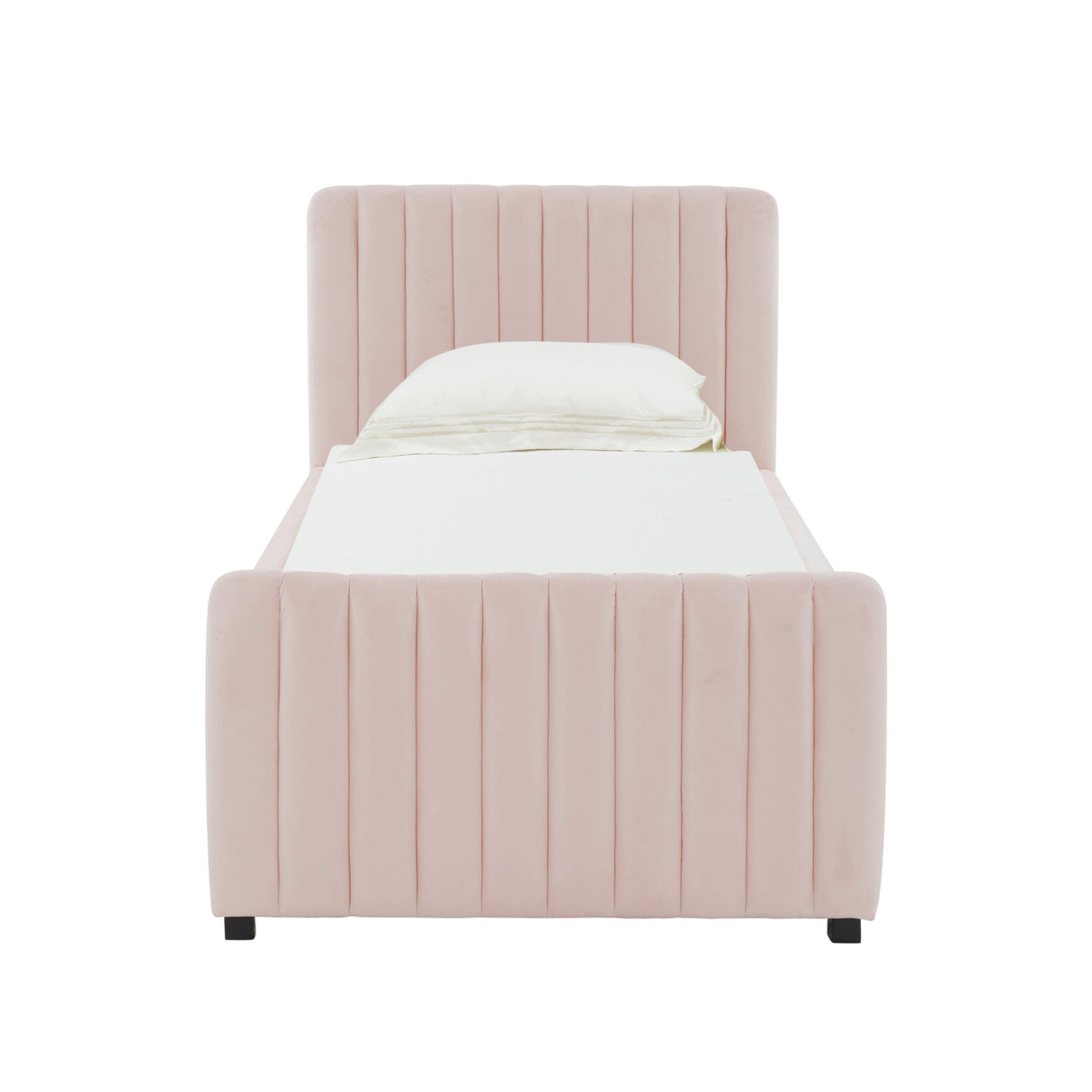 Angela Velvet Trundle Bed in Twin