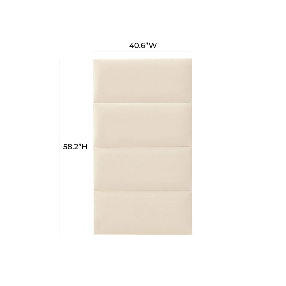 Eliana Performance Velvet Headboard Wings dimensions
