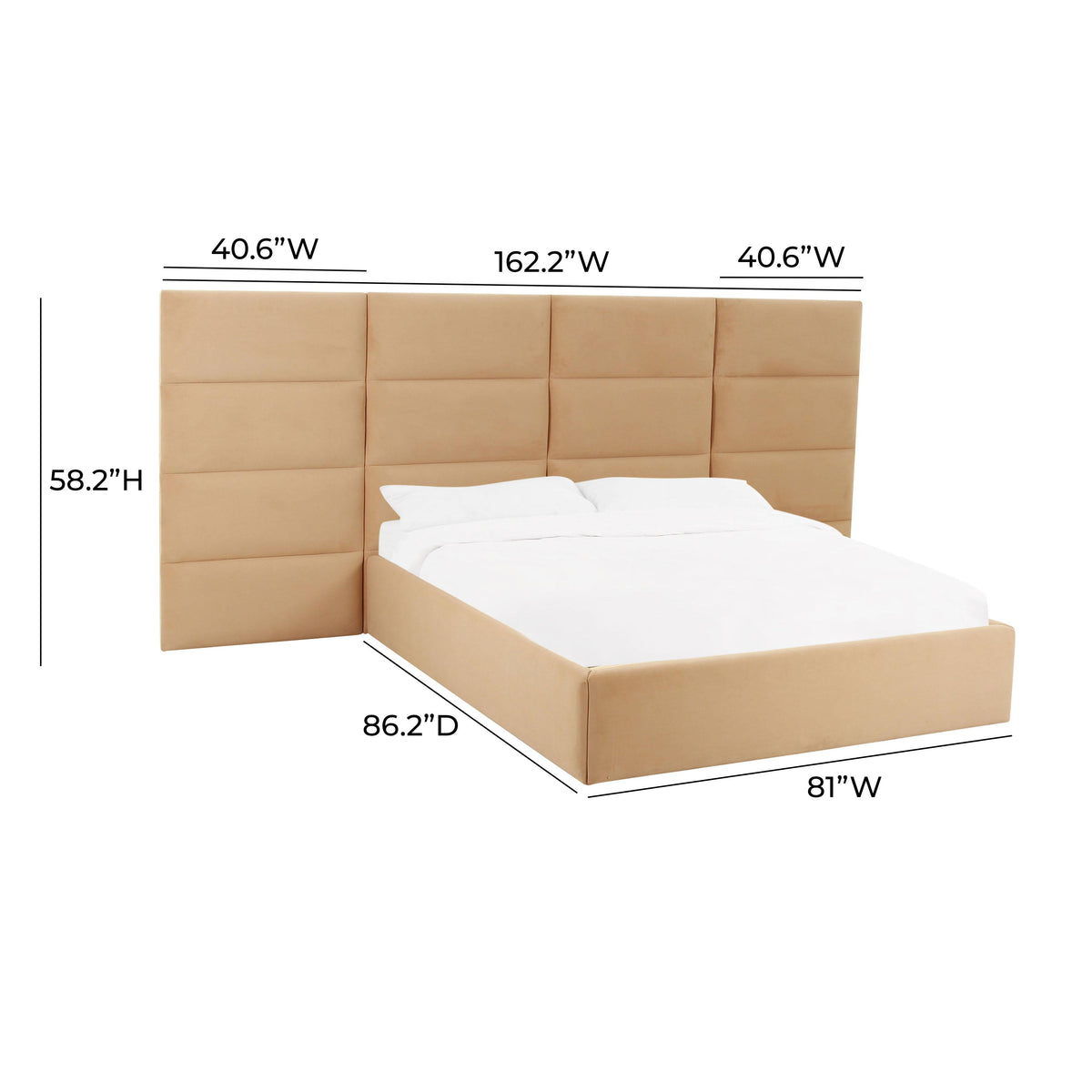 Eliana Performance Velvet Headboard Wings - View 13
