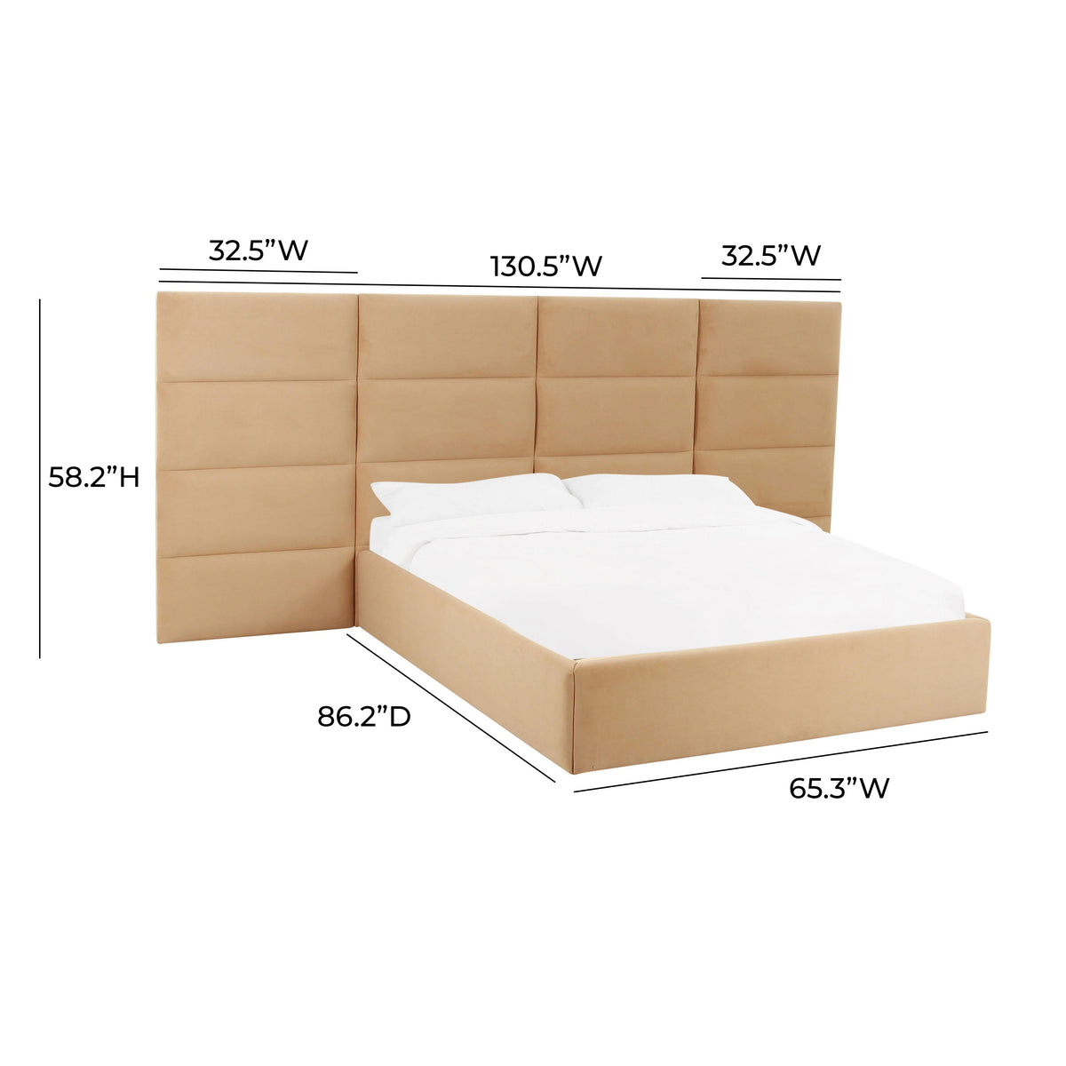 Eliana Performance Velvet Headboard Wings - View 32