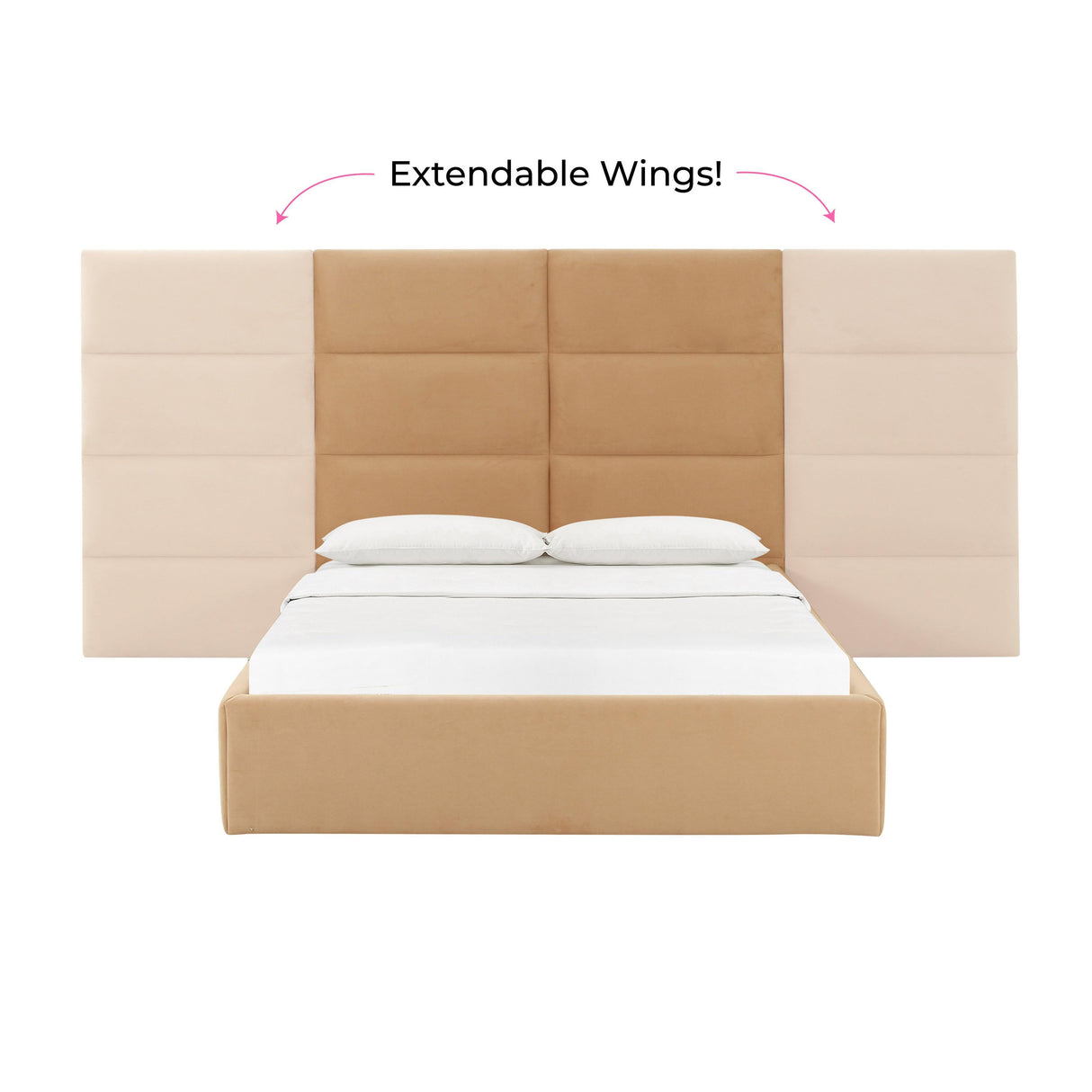 Eliana Velvet Bed with Wings