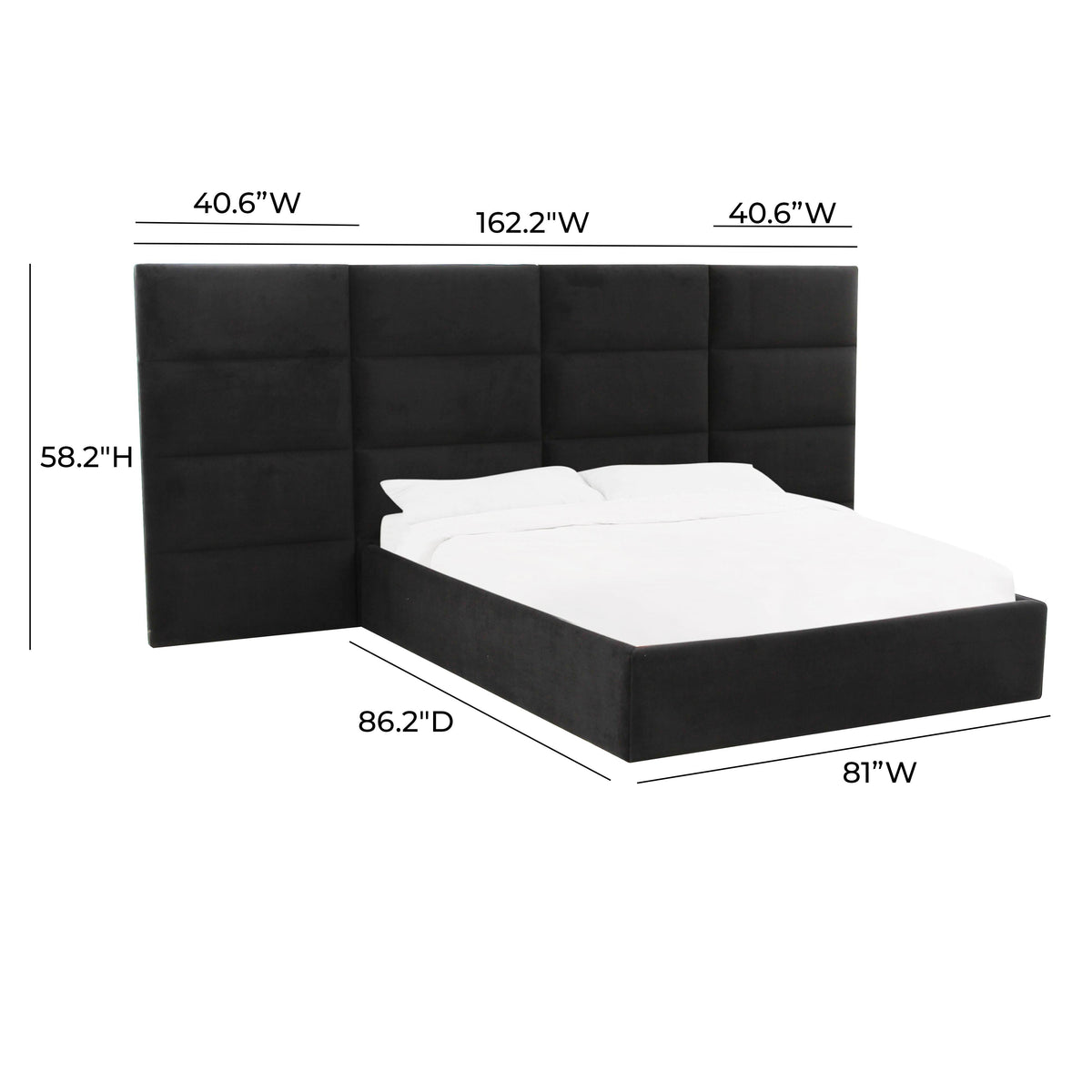 Eliana Performance Velvet Headboard Wings - View 20