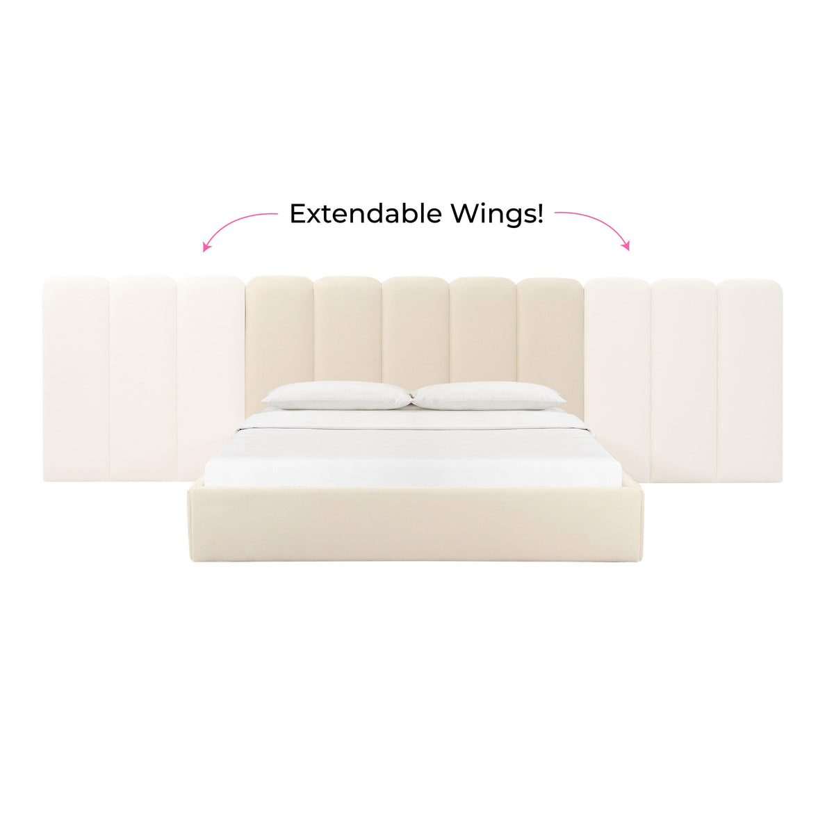 Palani Performance Velvet Headboard Wings - View 4