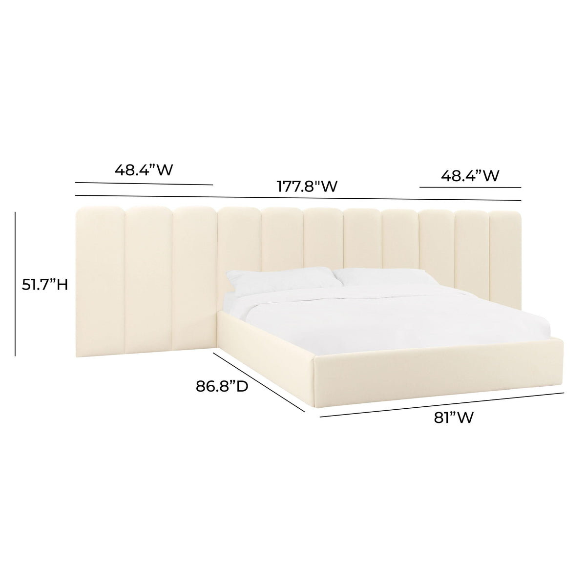 Palani Performance Velvet Headboard Wings - View 5