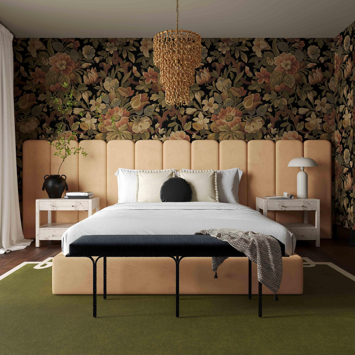Palani Performance Velvet Headboard Wings - View 8