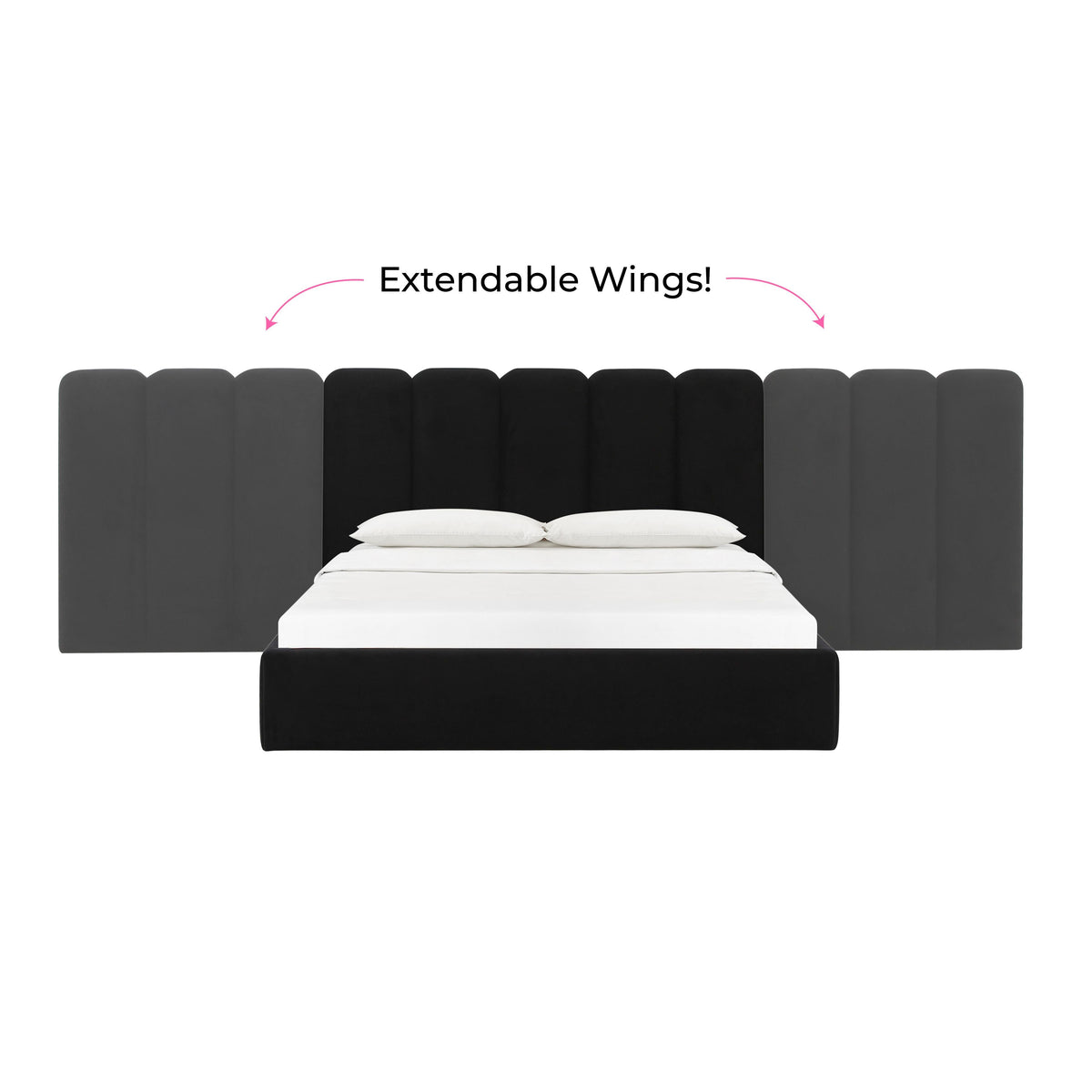 Palani Performance Velvet Headboard Wings - View 16