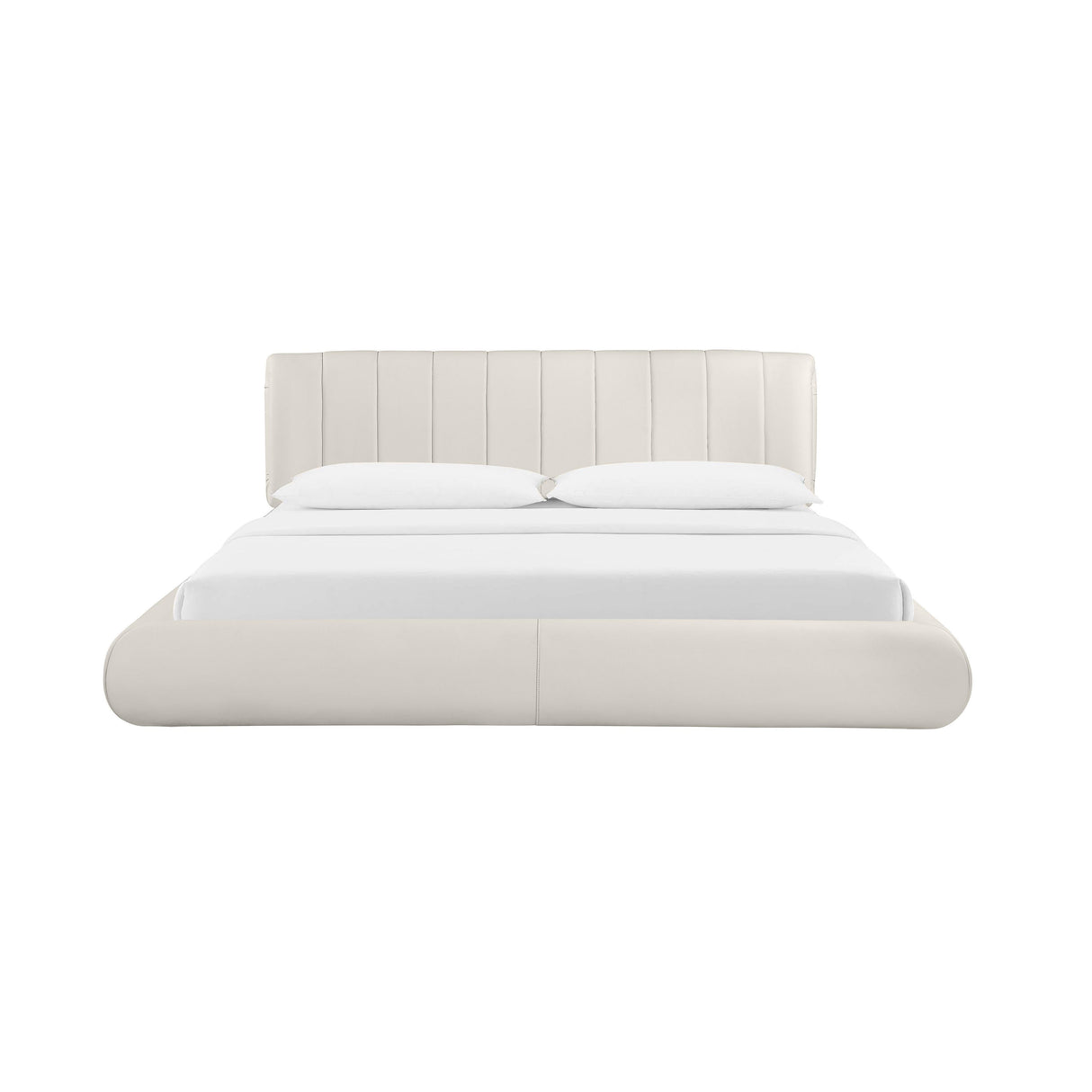 Karol Cream Performance Vegan Leather Bed