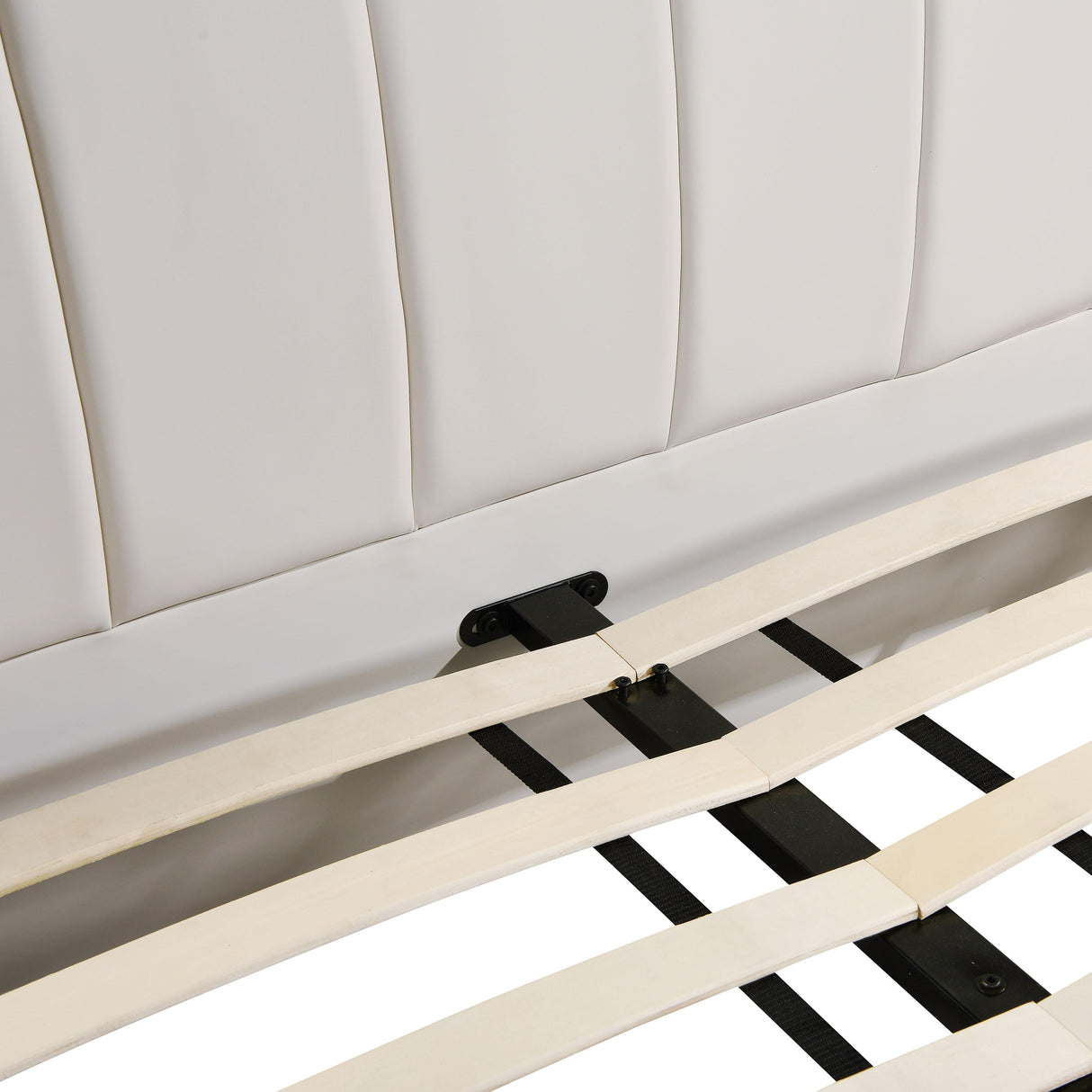 Karol Cream Performance Vegan Leather Bed