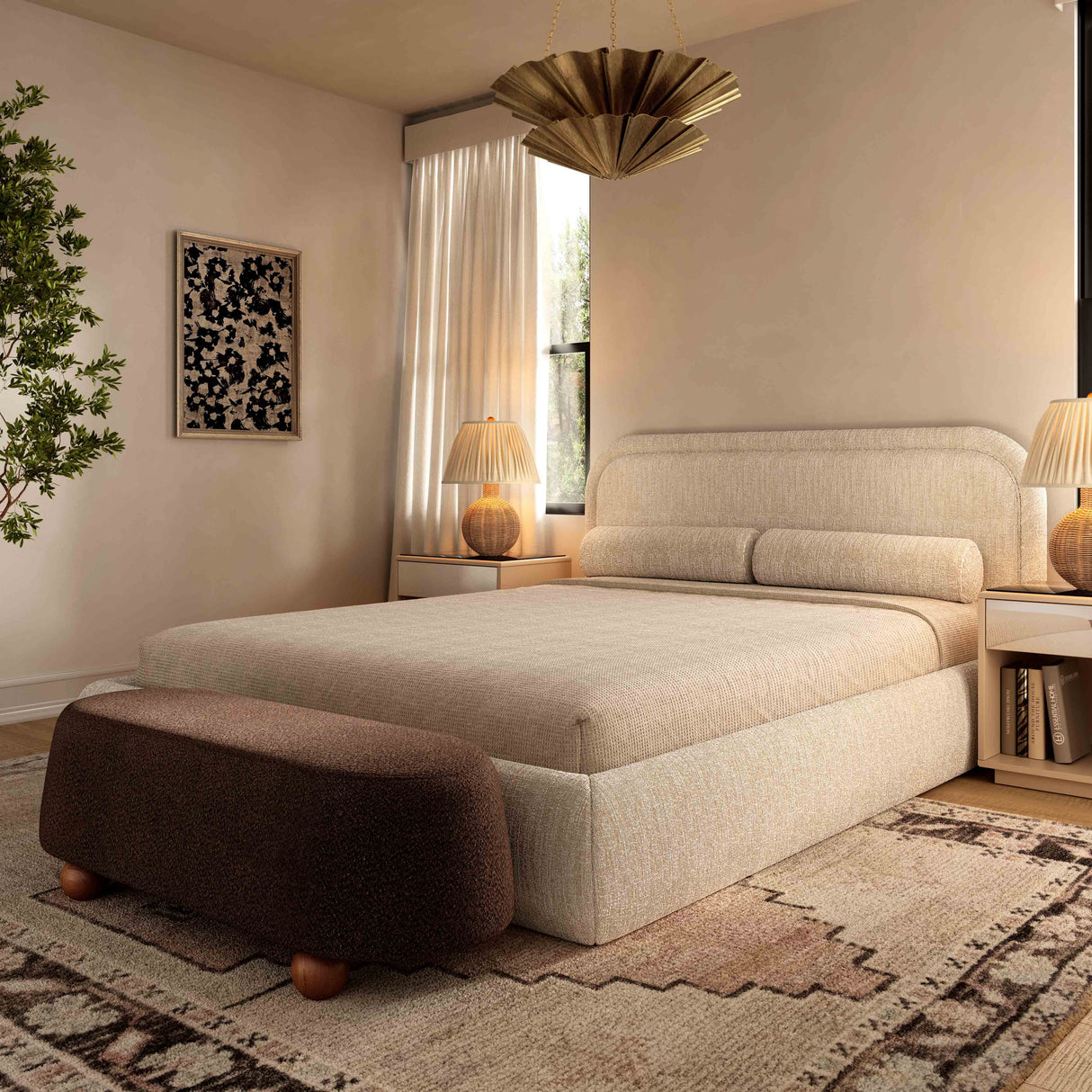 Murielle Textured Boucle Bed