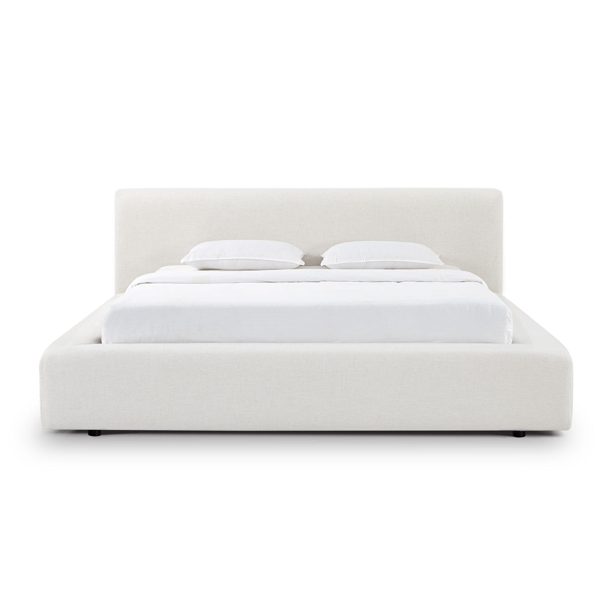 Meena Cream Upcycled Linen Storage Bed