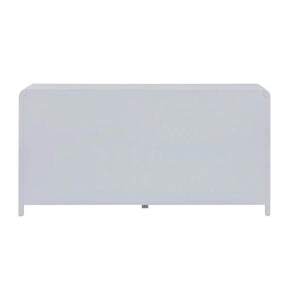 Patty White Rattan 6 Drawer Dresser