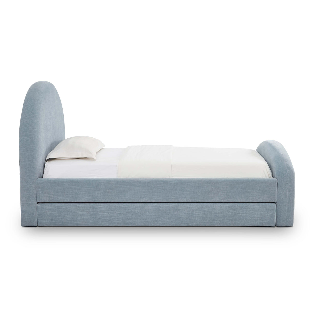Moon Chambray Blue Chenille Twin Trundle Bed