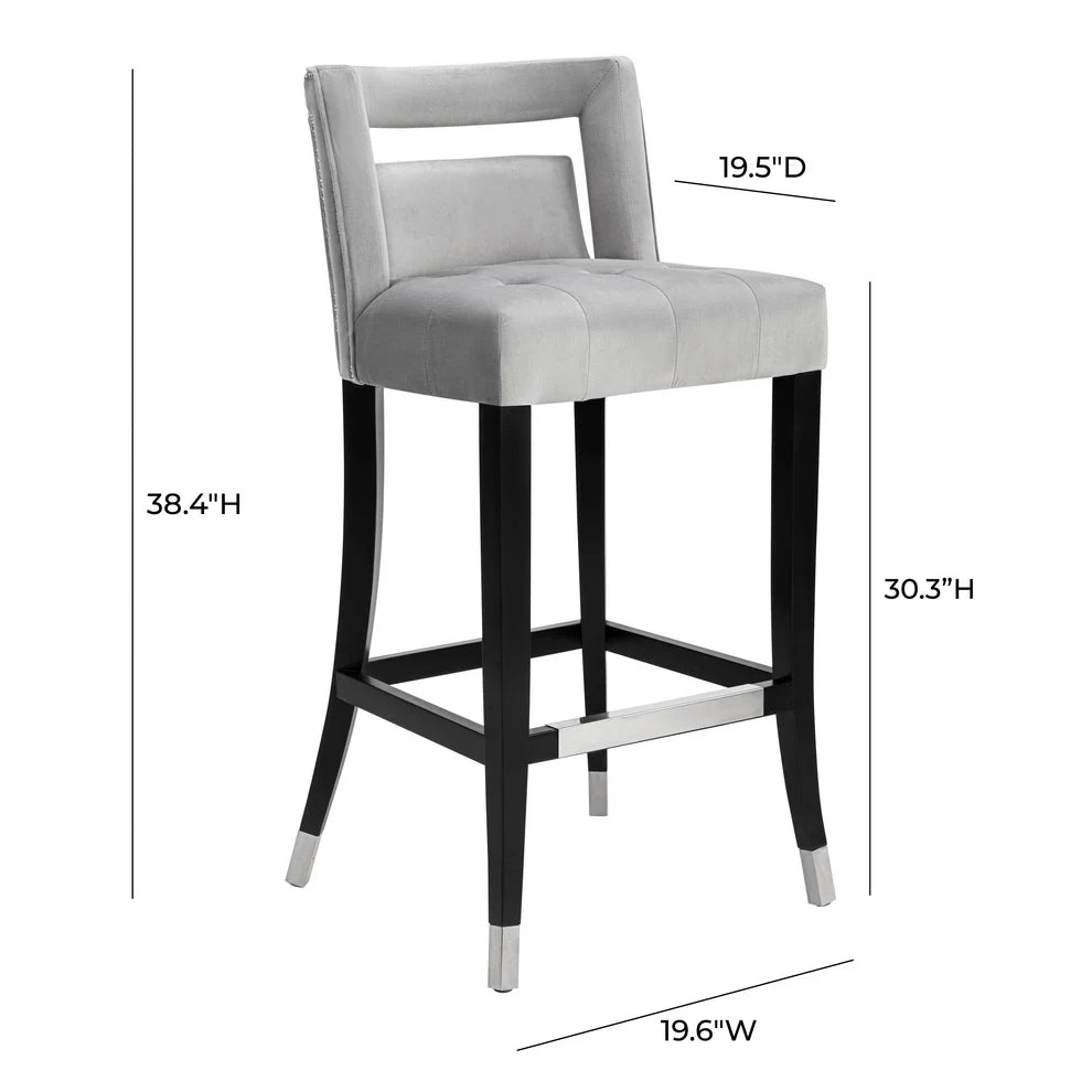 Hart Navy Velvet Counter Stool