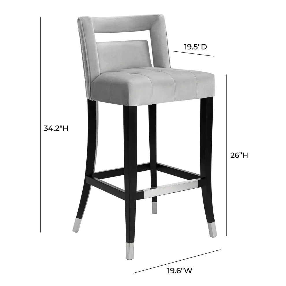 Hart Navy Velvet Counter Stool