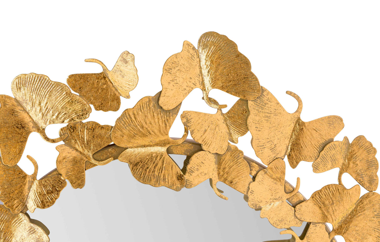 Lyrical Gold Round Wall Mirror (27"-36")