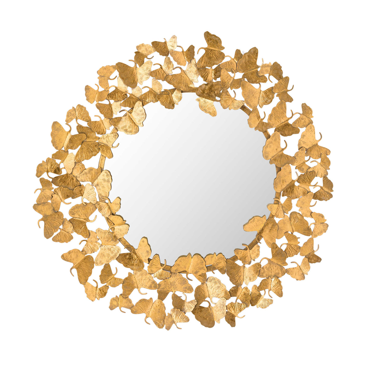 Lyrical Gold Round Wall Mirror (27"-36")
