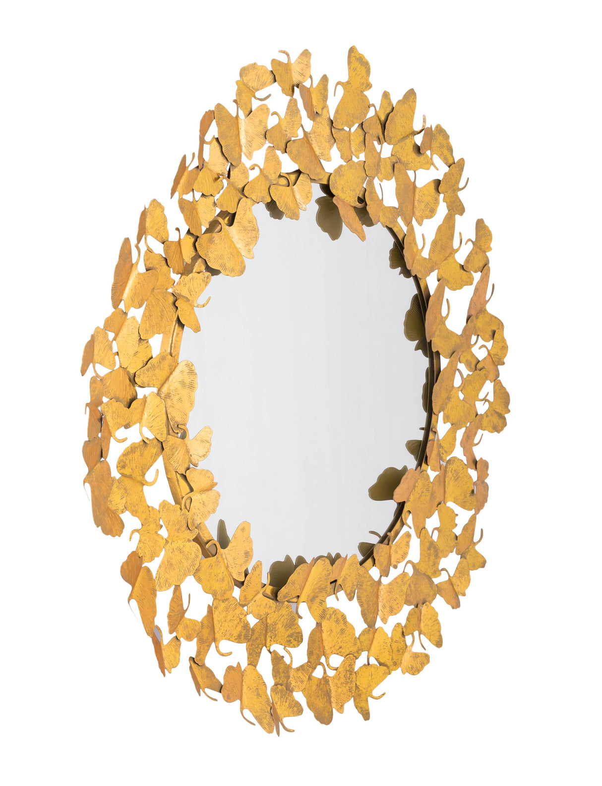 Lyrical Gold Round Wall Mirror (27"-36")