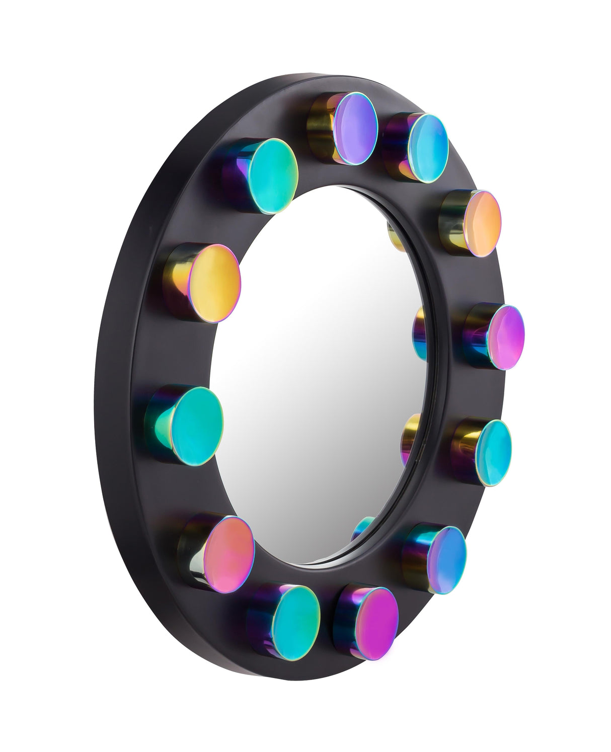 Rockstar 27.5" Black Round Wall Mirror