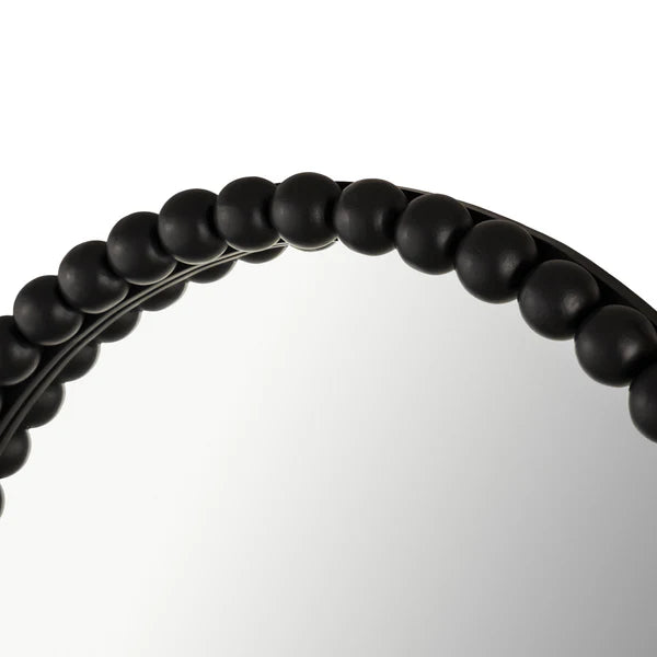 Baria White Wooden Mirror