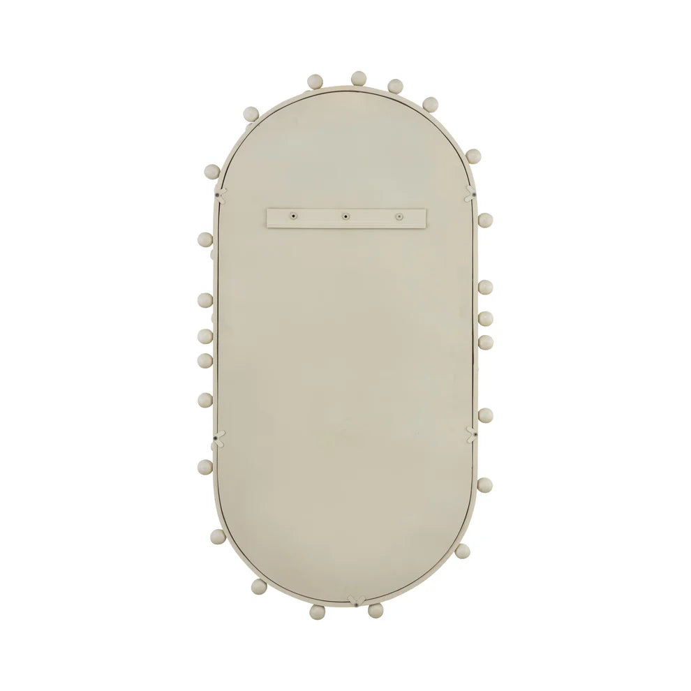 Bubbles Ivory Oval Wall Mirror