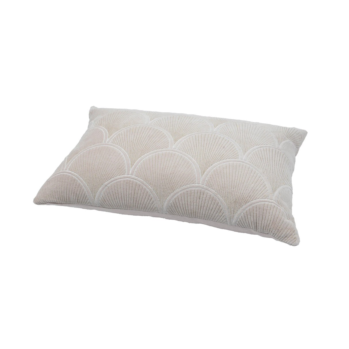 Destiny 24"X16" White Woven Rectangular Cushion