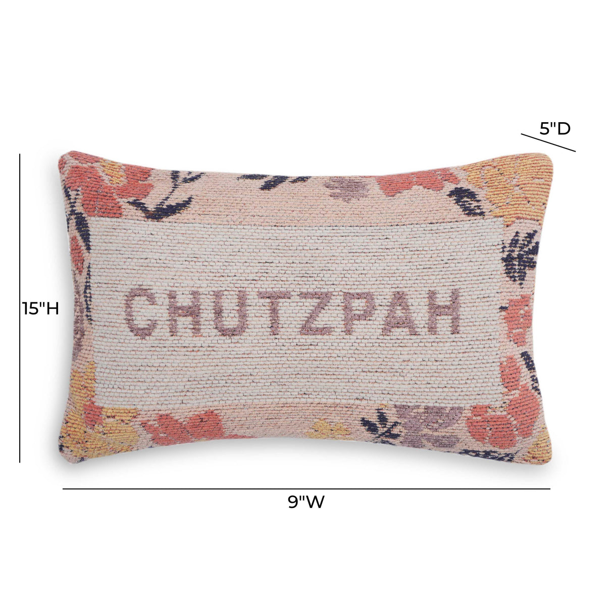 Chutzpah 15"X9" Jacquard Woven Pillow