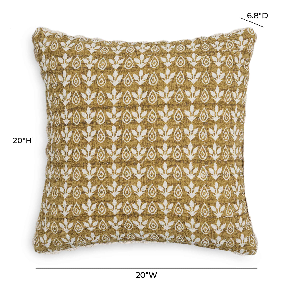 Harvest 20" Printed Cotton Accent Cushion Cover