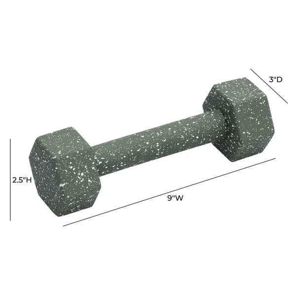 Gabby Speckled Decorative Dumbbell dimensions