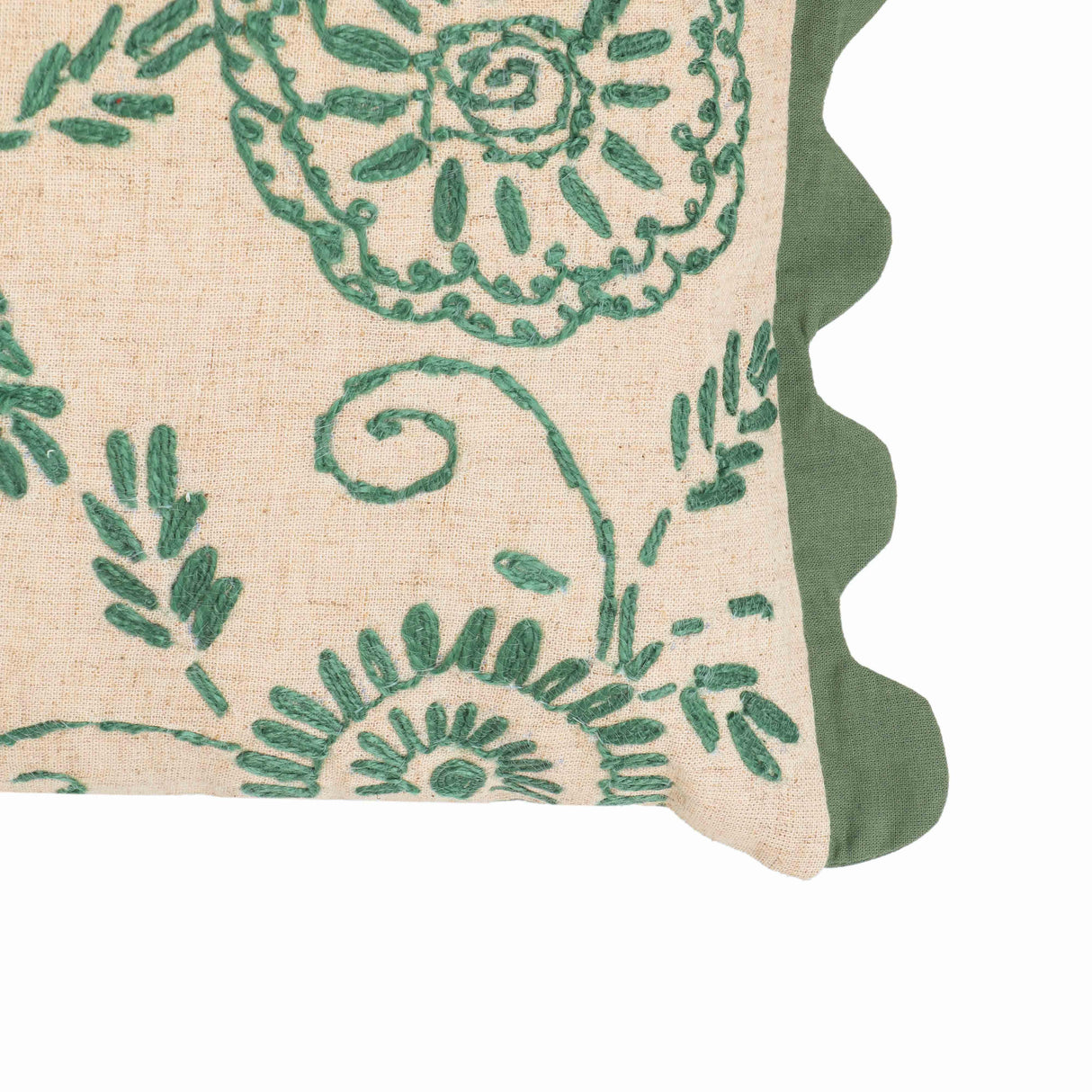 Portia 20"X12" Embroidered Cotton Flex Accent Cushion Cover