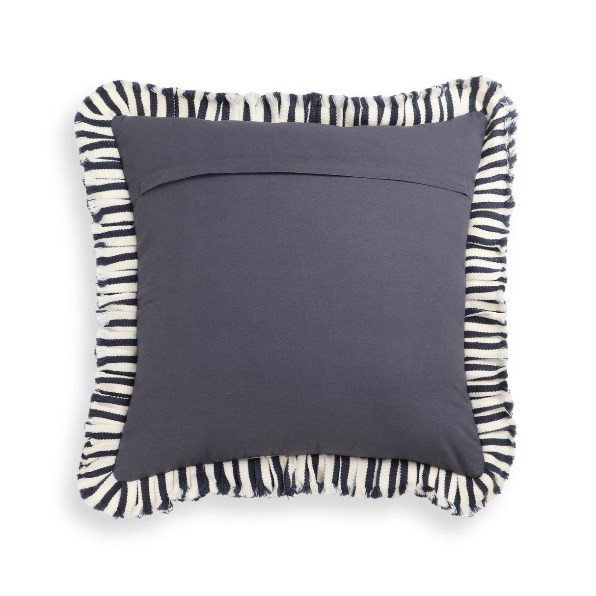 Alessia 20" Striped Ruffle Square Accent Pillow Cover
