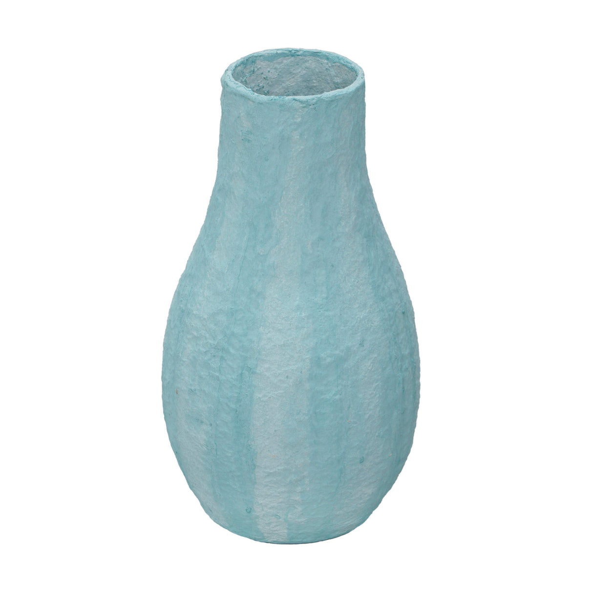Cotton Mache Vase in Cloudy Blue
