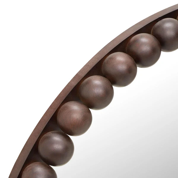 Baria White Wooden Mirror