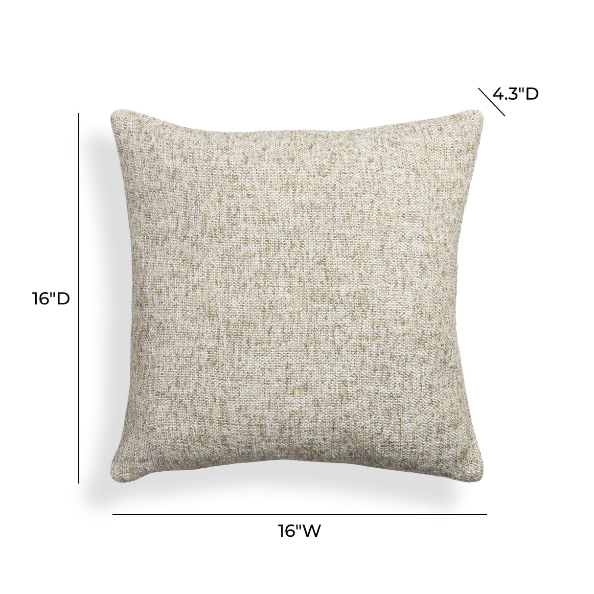 Poh 16" Boucle Square Accent Pillow