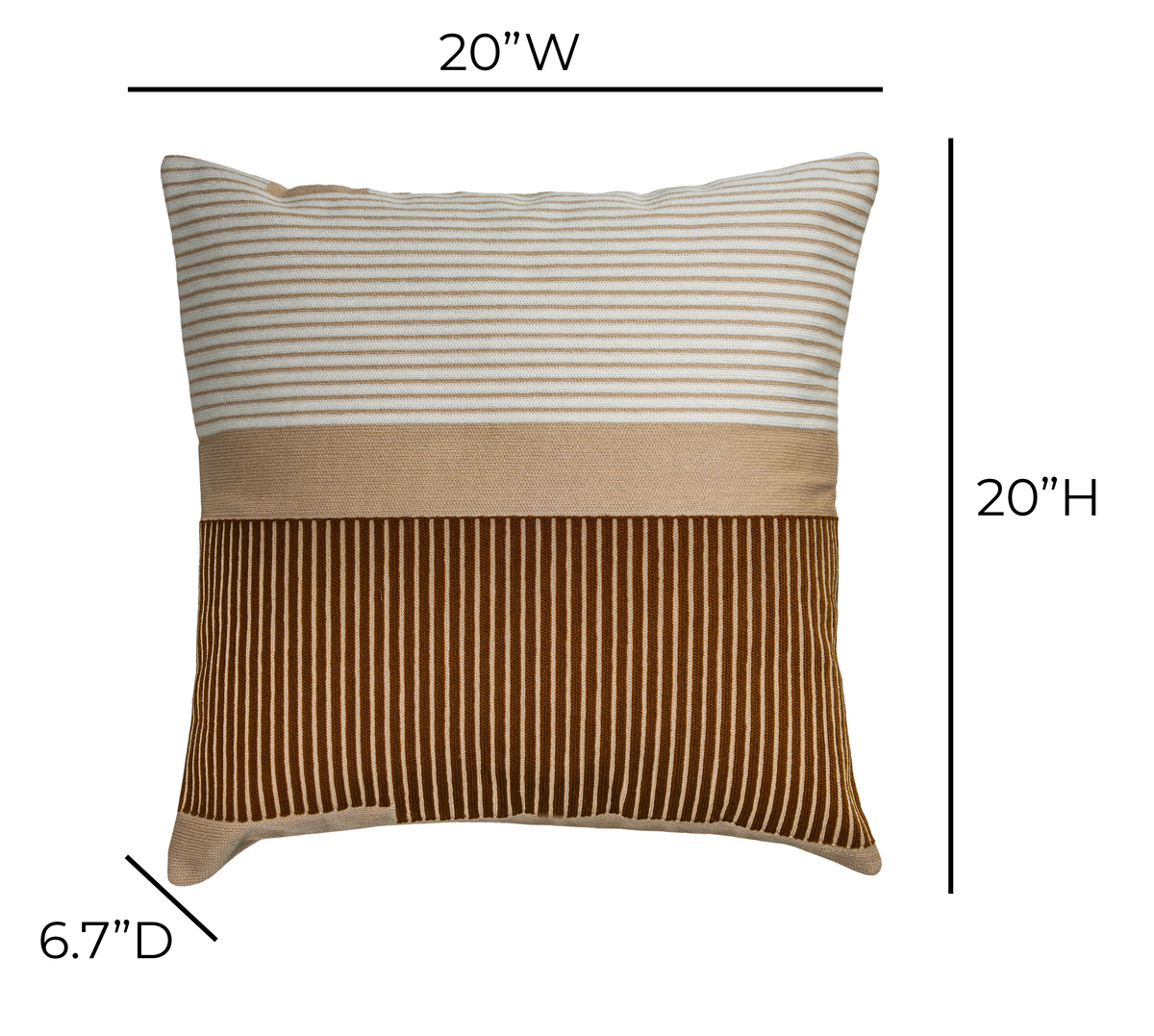 Deco 20 inch Square Throw Pillow - View 9