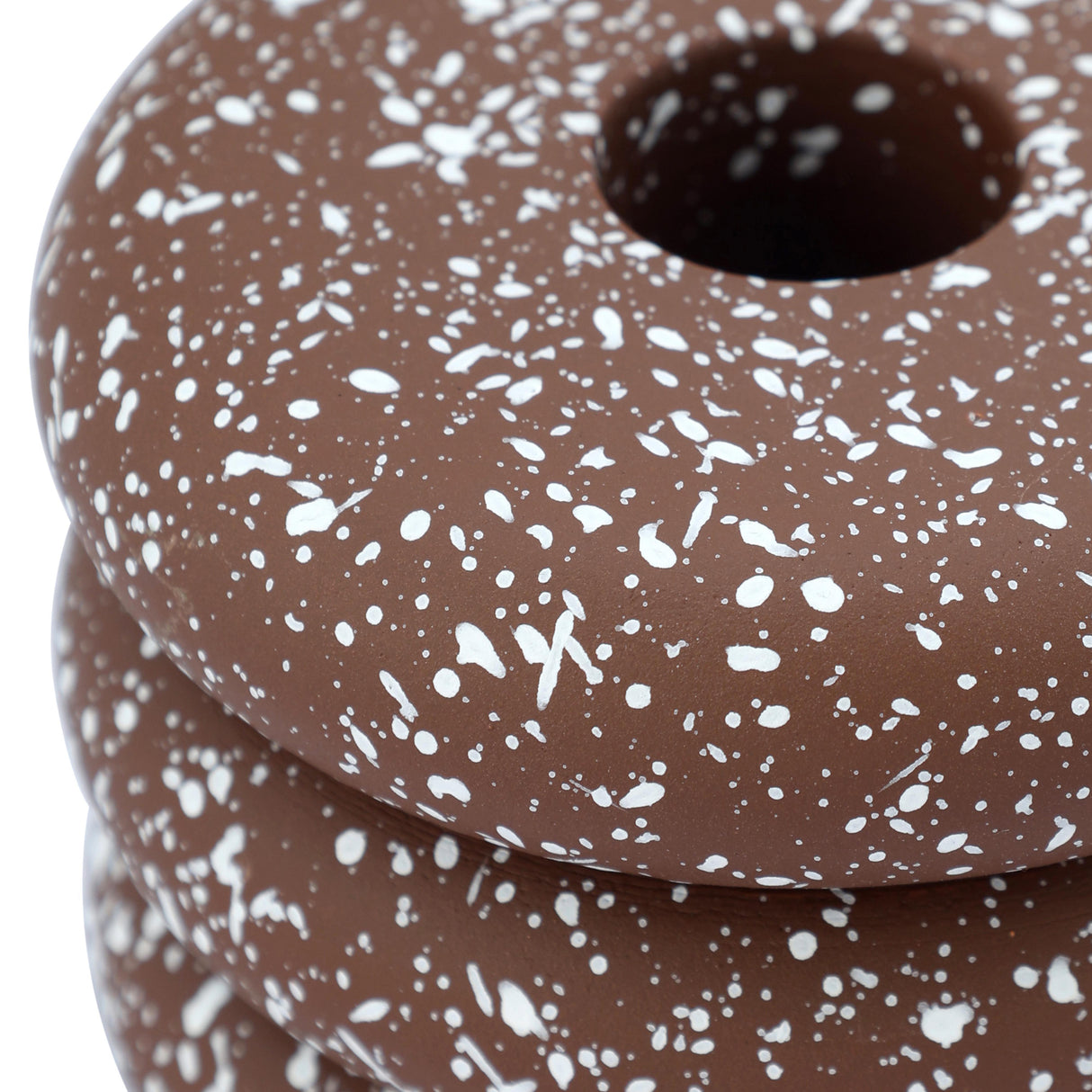 Gabby Speckled Stacked Candleholder