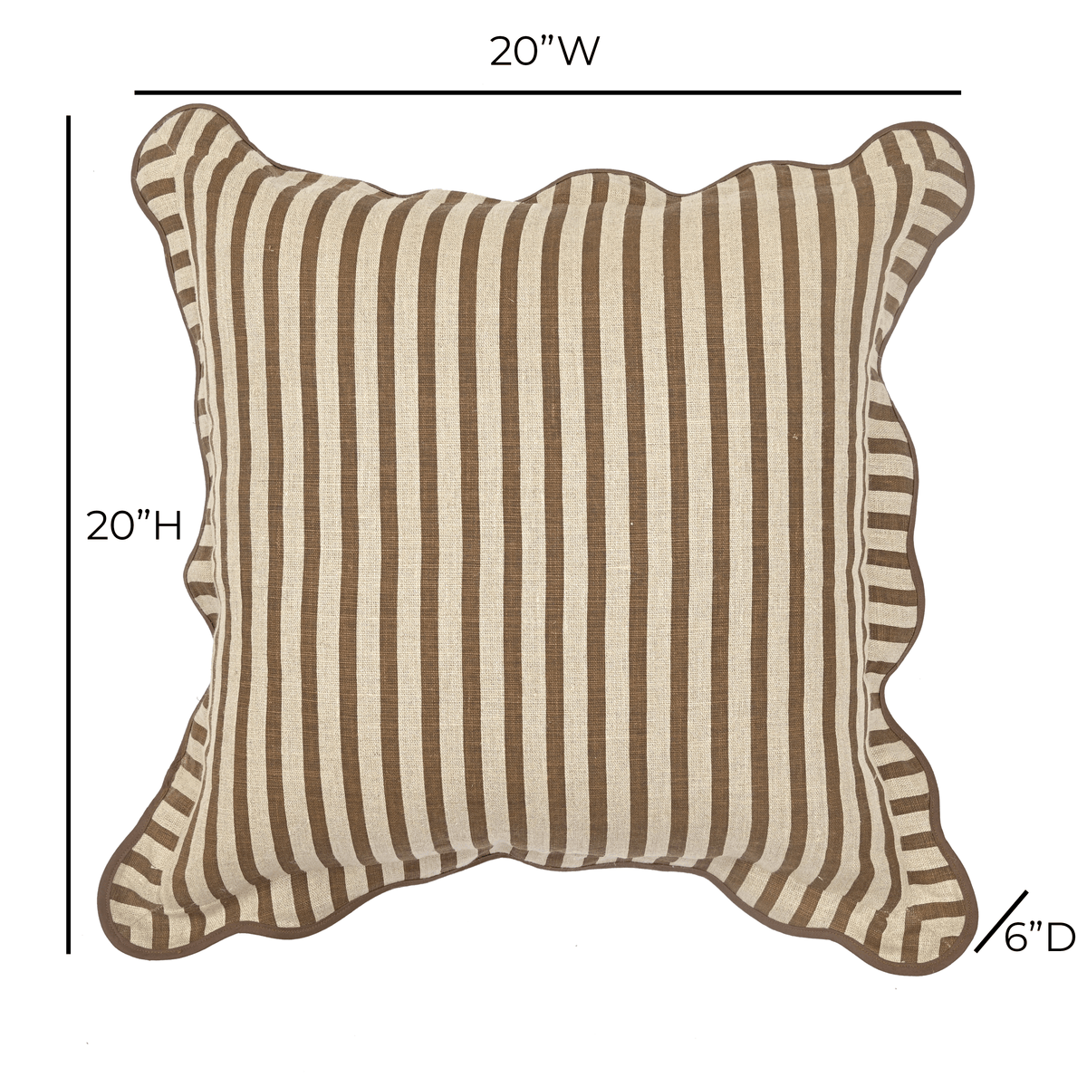 Striped 20" Linen Throw Pillow - View 9
