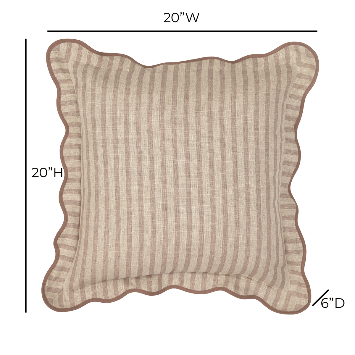 Striped 20" Linen Throw Pillow - View 18