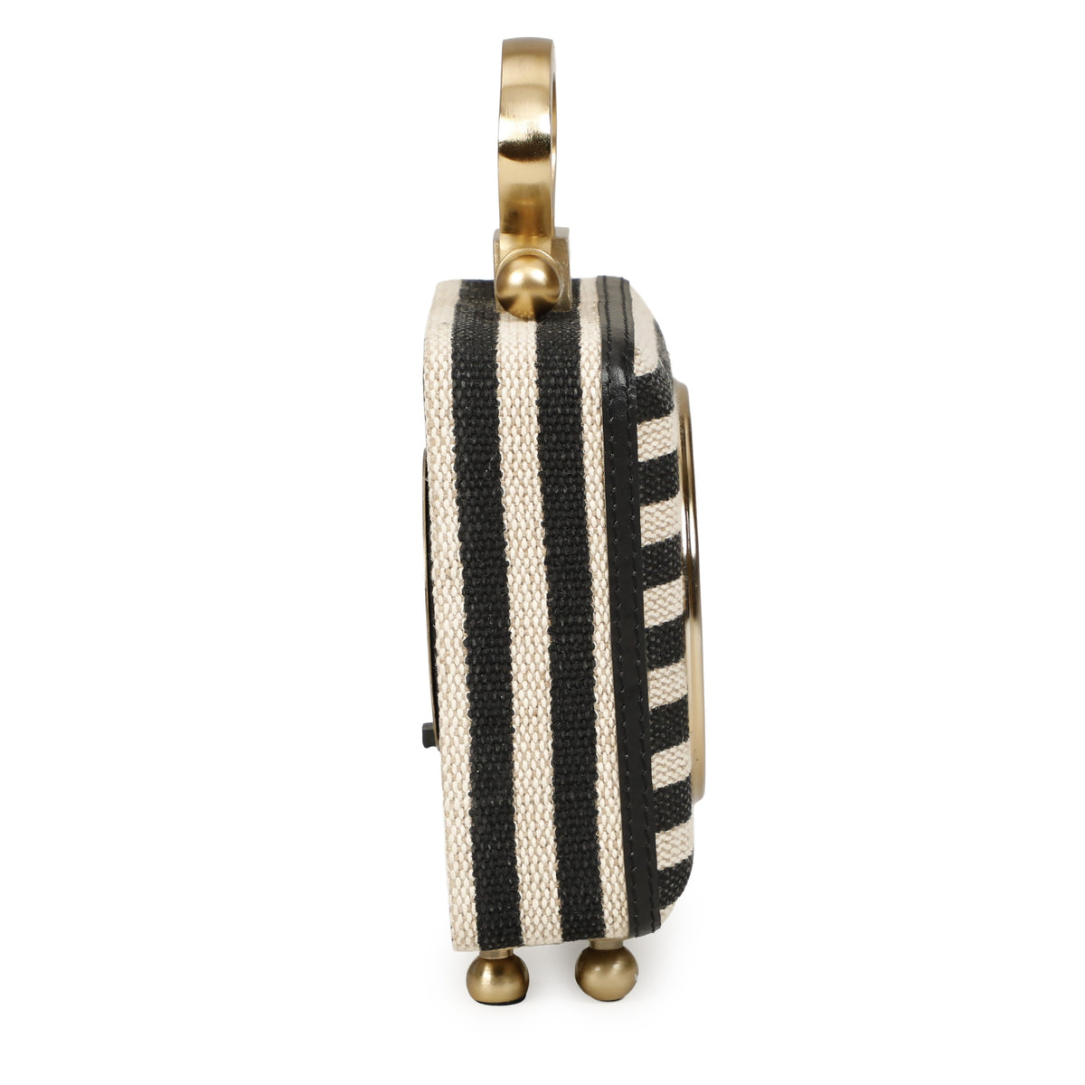 Mona Black Striped Contract-Grade Standing Accent Clock - View 7