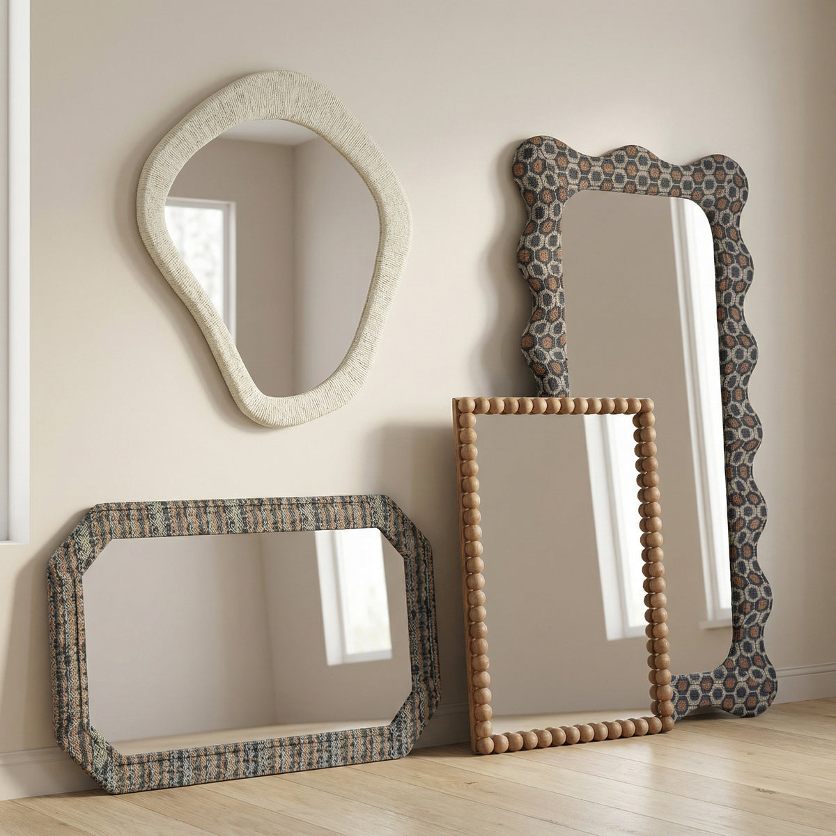 Charlene 39"X75" Squiggle Wall Mirror - View 2