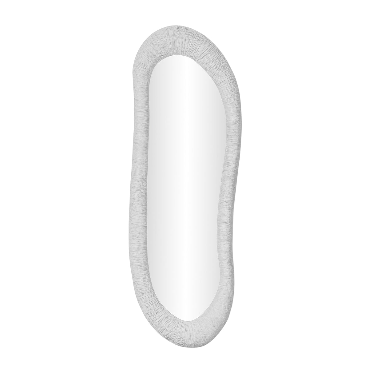 Orpheus 20"X59" Ribbed Faux Stone Floor Mirror - View 1