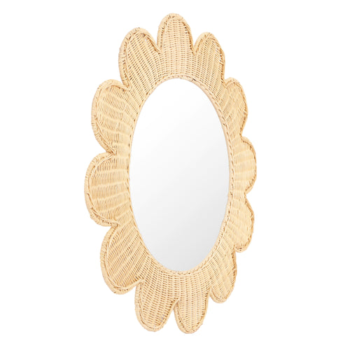 Coralie 33.4" Rattan Round Wall Mirror