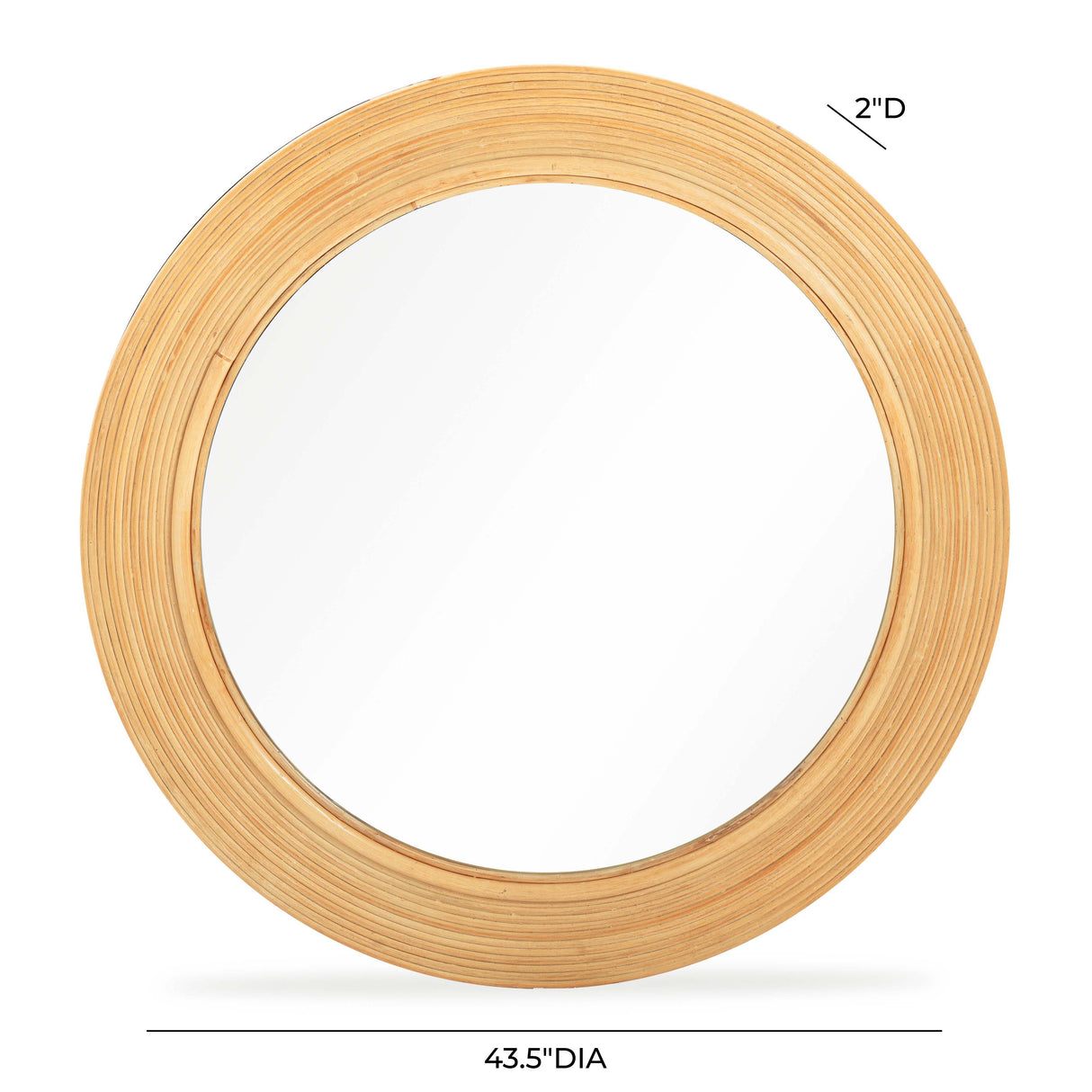 Tanya 43.5" Rattan Round Wall Mirror