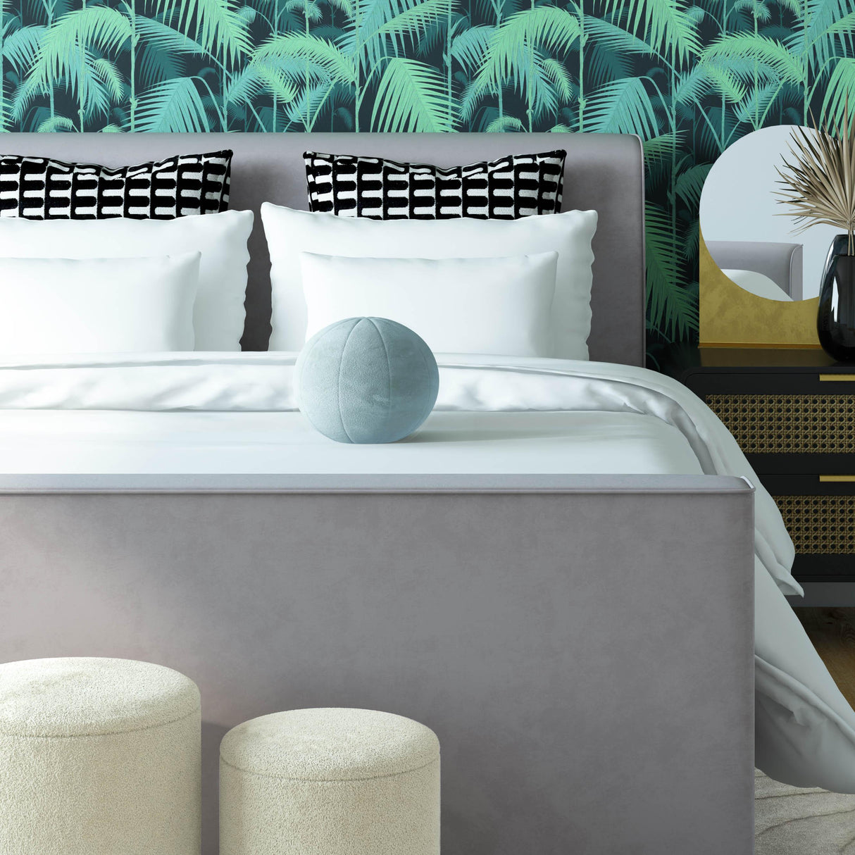 Boba Velvet Ball Pillow (9"-14")