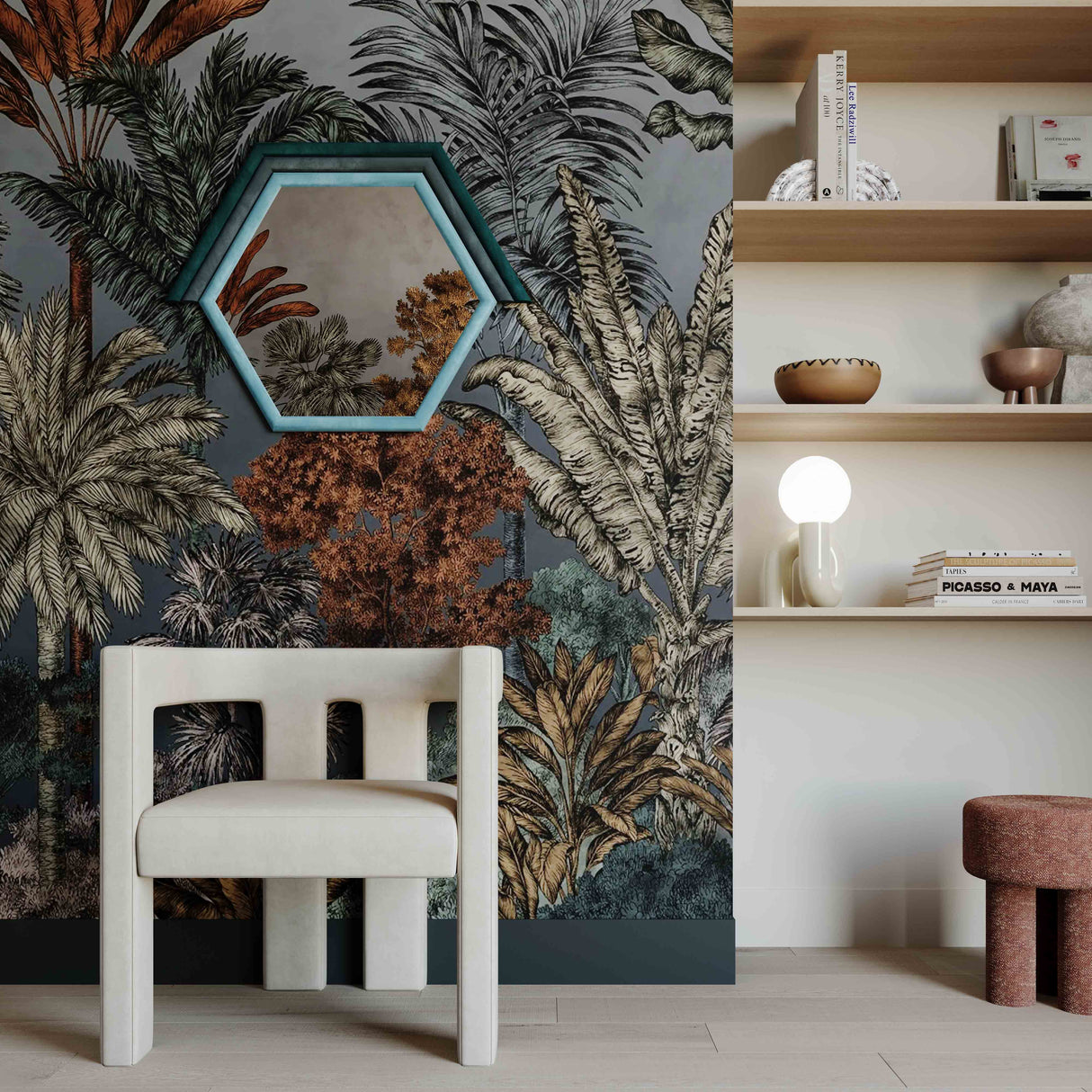 Lally 31.5"X24" Velvet Prism Wall Mirror