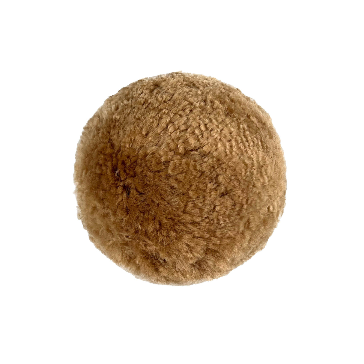 New Zealand Brown Genuine Sheepskin Ball Pillow (8"-12")
