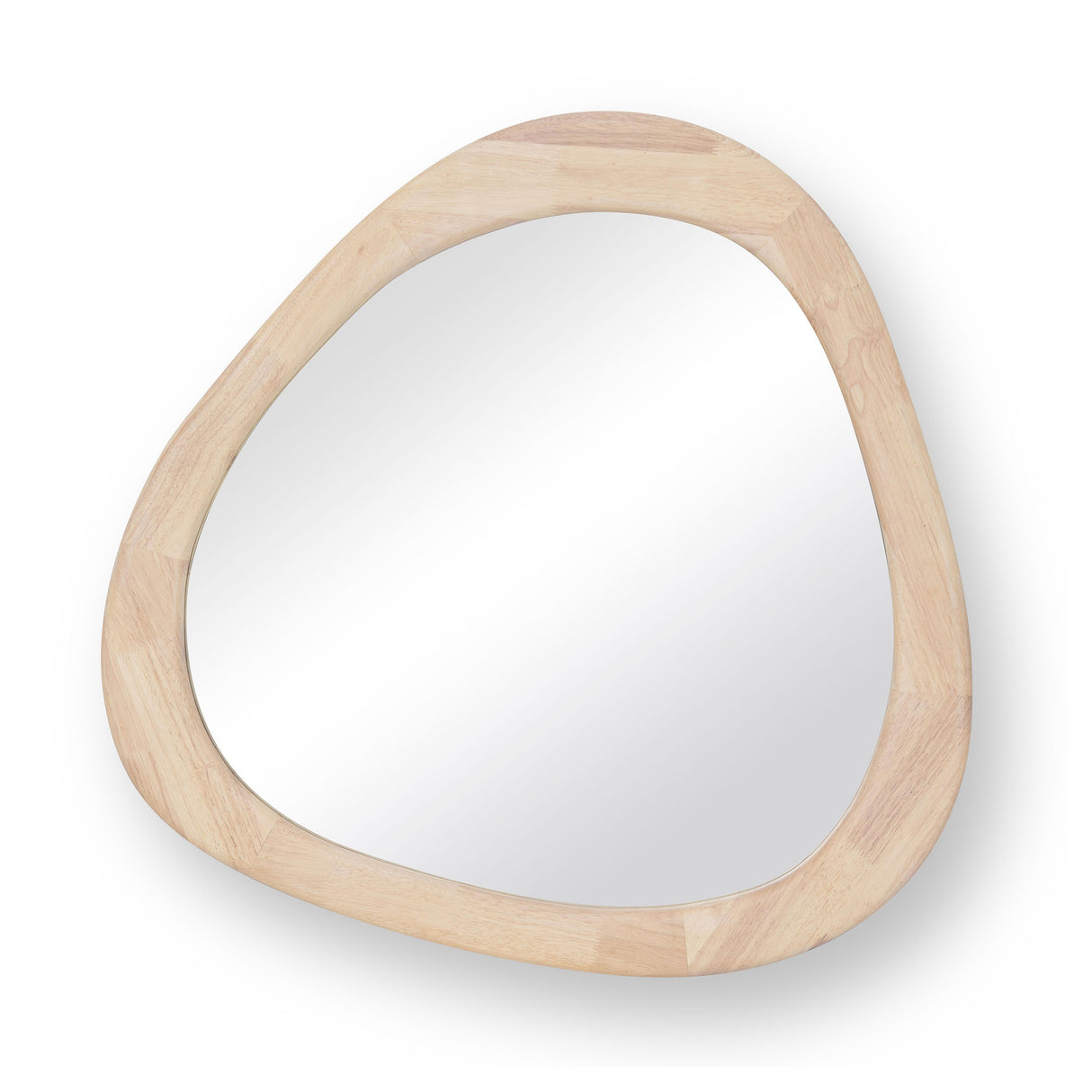 Klaryss 31" Natural Wood Triangular Wall Mirror