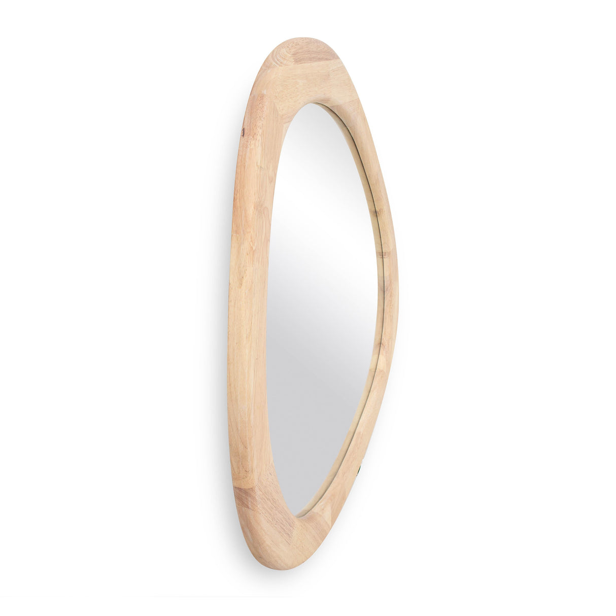 Klaryss 31" Natural Wood Triangular Wall Mirror